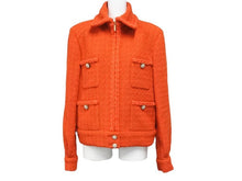 Load image into Gallery viewer, CHANEL シャネル ツイードジャケット ジャケット トップス 上着 P62366V47860 ウール レッド サイズ40 美品 中古 43078