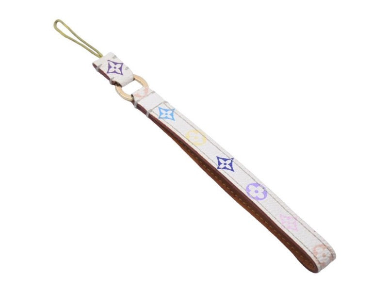 LOUIS VUITTON ルイ・ヴィトン 携帯ストラップ ドラゴンヌ テレフォン モノグラム マルチカラー ホワイト M92597 中古 43117