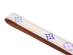 LOUIS VUITTON ルイ・ヴィトン 携帯ストラップ ドラゴンヌ テレフォン モノグラム マルチカラー ホワイト M92597 中古 43117