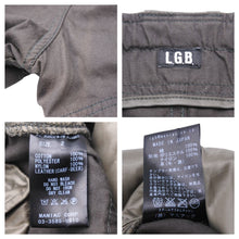 Load image into Gallery viewer, LGB エルジービー カーゴパンツ ワークパンツ コットン ポリエステル ナイロン レザー 8429BKC ブラック サイズ2 美品 中古 43119