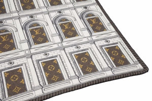 新品同様 LOUIS VUITTON ルイヴィトン プレッド・アーキテチュラ ブランケット フォルナセッティ モノグラム 中古 43133