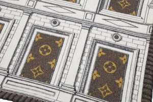 新品同様 LOUIS VUITTON ルイヴィトン プレッド・アーキテチュラ ブランケット フォルナセッティ モノグラム 中古 43133