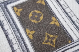 新品同様 LOUIS VUITTON ルイヴィトン プレッド・アーキテチュラ ブランケット フォルナセッティ モノグラム 中古 43133
