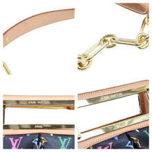 画像をギャラリービューアに読み込む, 極美品 LOUIS VUITTON ルイヴィトン ジュディPM M40258 モノグラムマルチ 村上隆 ブラック ゴールド金具 中古 43167