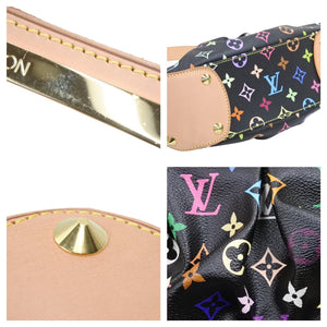 極美品 LOUIS VUITTON ルイヴィトン ジュディPM M40258 モノグラムマルチ 村上隆 ブラック ゴールド金具 中古 43167