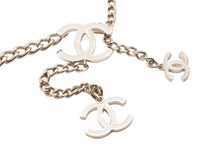 画像をギャラリービューアに読み込む, 極美品 CHANEL シャネル チェーンベルト A11V ゴールド 金色 ホワイト ココマーク ココ 箱付き 中古 43173