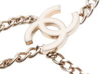 画像をギャラリービューアに読み込む, 極美品 CHANEL シャネル チェーンベルト A11V ゴールド 金色 ホワイト ココマーク ココ 箱付き 中古 43173
