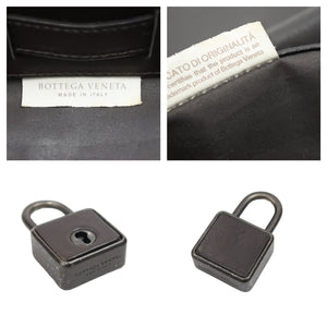 Bottega Veneta ボッテガヴェネタ バニティバッグ ハンドバッグ イントレチャート レザー ベージュ ブラウン 良品 中古 43174