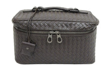 画像をギャラリービューアに読み込む, Bottega Veneta ボッテガヴェネタ バニティバッグ ハンドバッグ イントレチャート レザー ベージュ ブラウン 良品 中古 43174