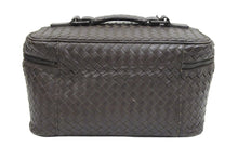 画像をギャラリービューアに読み込む, Bottega Veneta ボッテガヴェネタ バニティバッグ ハンドバッグ イントレチャート レザー ベージュ ブラウン 良品 中古 43174