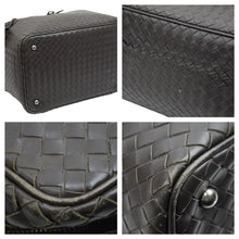 画像をギャラリービューアに読み込む, Bottega Veneta ボッテガヴェネタ バニティバッグ ハンドバッグ イントレチャート レザー ベージュ ブラウン 良品 中古 43174