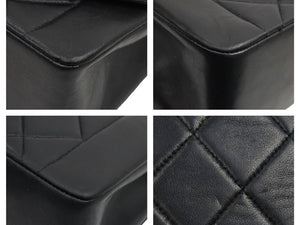 CHANEL シャネル ダイアナ 22 マトラッセ チェーン ショルダー バッグ レザー ブラック 美品 中古 43185