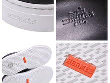 画像をギャラリービューアに読み込む, 未使用品 HERMES エルメス デイ シューズ スニーカー ソーブラック レザー ケリー金具 36 1/2 中古 43189
