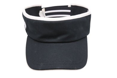 CHANEL シャネル サンバイザー 帽子 ヘッドウェア ココマーク テニスラケットストライプ コットン ONESIZE 良品 中古 43190