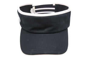 CHANEL シャネル サンバイザー 帽子 ヘッドウェア ココマーク テニスラケットストライプ コットン ONESIZE 良品 中古 43190