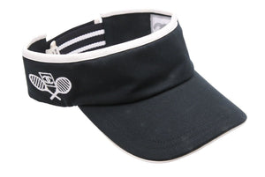 CHANEL シャネル サンバイザー 帽子 ヘッドウェア ココマーク テニスラケットストライプ コットン ONESIZE 良品 中古 43190