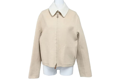HERMES エルメス ジャケット マルジェラ期 ショート丈 カシミヤ ベージュ アイボリー サイズ38 美品 中古 43193