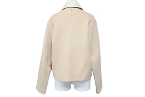HERMES エルメス ジャケット マルジェラ期 ショート丈 カシミヤ ベージュ アイボリー サイズ38 美品 中古 43193