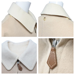 HERMES エルメス ジャケット マルジェラ期 ショート丈 カシミヤ ベージュ アイボリー サイズ38 美品 中古 43193