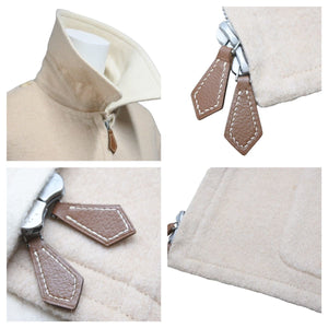 HERMES エルメス ジャケット マルジェラ期 ショート丈 カシミヤ ベージュ アイボリー サイズ38 美品 中古 43193