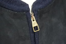 Load image into Gallery viewer, dunhill ダンヒル スエードブルゾン ボンバージャケット アウター ウール ダークブルー サイズL 美品 中古 43196