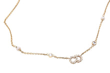 Load image into Gallery viewer, Christian Dior クリスチャンディオール ネックレスチェーン CD ゴールド 定価7.8万 Clair D Lune N1033CDLCY_D301 美品 中古 43206