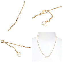 Load image into Gallery viewer, Christian Dior クリスチャンディオール ネックレスチェーン CD ゴールド 定価7.8万 Clair D Lune N1033CDLCY_D301 美品 中古 43206