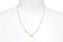 Load image into Gallery viewer, Christian Dior クリスチャンディオール ネックレスチェーン CD ゴールド 定価7.8万 Clair D Lune N1033CDLCY_D301 美品 中古 43206