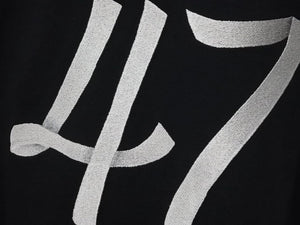 極美品 DIOR ディオール Tシャツ リラックスフィット コンパクトジャージー ストライプ ロゴ 47 コットン ブラック XS 中古 43214