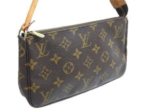 Louis Vuitton ルイヴィトン アクセソワール モノグラム アクセサリーポーチ ポシェット ブラウン M51980 中古 43216