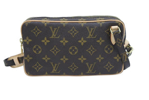極美品 LOUIS VUITTON ルイヴィトン ショルダーバッグ マルリーバンドリエール M51828 モノグラム ゴールド金具 中古 43238