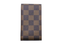 画像をギャラリービューアに読み込む, 新品同様 LOUIS VUITTON ルイヴィトン ダミエエテュイシガレットケース ポーチ 小物入れ ブラウン 中古 43262