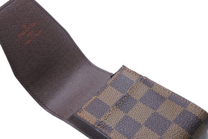 新品同様 LOUIS VUITTON ルイヴィトン ダミエエテュイシガレットケース ポーチ 小物入れ ブラウン 中古 43262