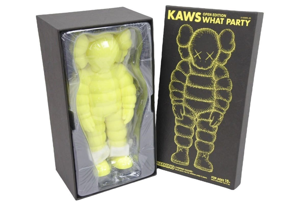 新品未使用 MEDICOM TOY メディコムトイ 人形 フィギュア KAWS カウズ What Party open edition イエロー Yellow 43280