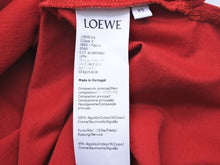 画像をギャラリービューアに読み込む, 新品同様 Loewe ロエベ オーバーサイズ カットソー ショート Tシャツ トップス 1721182 レッド アナグラム サイズXS 中古 43289
