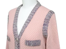 Load image into Gallery viewer, CHANEL シャネル カーディガン トリミングワンピース P52761K06813 シルク カシミヤ モヘア ピンク サイズ36 美品 中古 43296