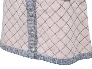 CHANEL シャネル カーディガン トリミングワンピース P52761K06813 シルク カシミヤ モヘア ピンク サイズ36 美品 中古 43296