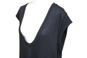 standard james perse スタンダード ジェームズパース ノースリーブ ワンピース コットン ブラック サイズ0 美品 中古 43303
