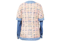 Load image into Gallery viewer, 極美品 CHANEL シャネル ジャケット トップス 上着 P55087 ブルー ピンク デニム ツイード サイズ34 中古 43306