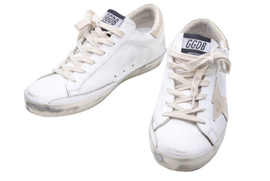 Golden Goose ゴールデングース SUPERSTAR スーパースター スニーカー ホワイト ゴールド 天然皮革 ラバー サイズ36 中古 43368