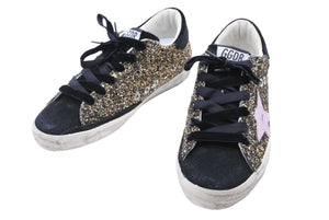 GOLDEN GOOSE ゴールデングース スニーカー リミテッド1196足 グリッター ブラック スウェード 星 サイズ36 中古 43369
