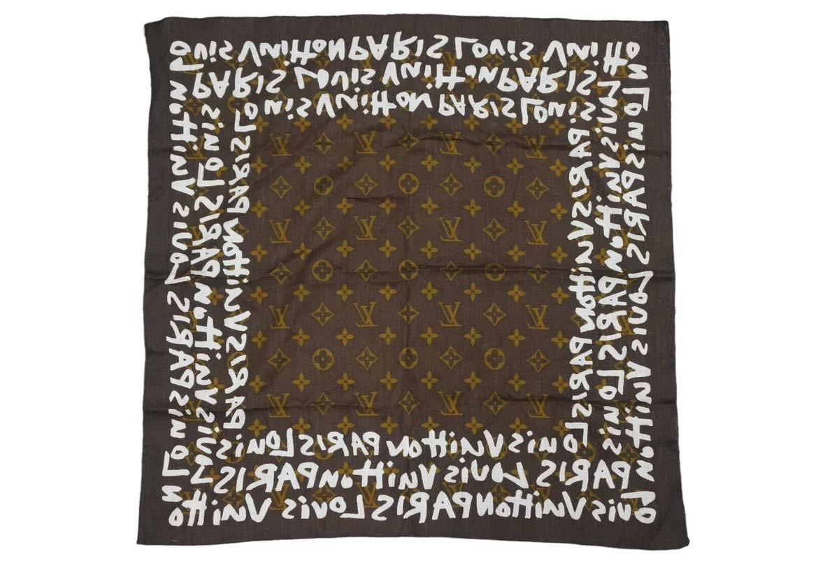 Louis Vuitton ルイヴィトン monogram graffiti scarf モノグラム ...