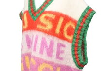 Load image into Gallery viewer, 極美品 GUCCI グッチ 100周年 モヘア ベスト ニット 袖なし ロゴ Vネック トップス MUSICISMINE モヘヤ ナイロン ウール 中古 43403