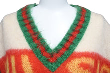 Load image into Gallery viewer, 極美品 GUCCI グッチ 100周年 モヘア ベスト ニット 袖なし ロゴ Vネック トップス MUSICISMINE モヘヤ ナイロン ウール 中古 43403