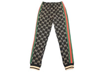 Load image into Gallery viewer, GUCCI グッチ スウェットパンツ GG柄 シェリーライン コットン ブラック レッド グリーン サイズXS 美品 中古 43404