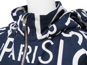 LOUIS VUITTON ルイヴィトン パッカブルギャラクシージャケット ブルゾン ロゴ総柄 ネイビー ホワイト サイズ48 美品 中古 43433