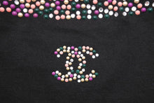 画像をギャラリービューアに読み込む, CHANEL シャネル タンクトップ ノースリーブ ベスト ラインストーン P43358V31383 コットン ブラック サイズ34 美品 中古 43436