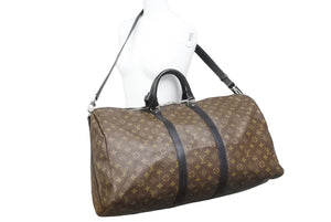 極美品 LOUIS VUITTON ルイヴィトン M56714 モノグラムマカサー キーポル55 バンドリエール 2WAY ボストンバッグ 中古 43438