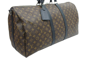 LOUIS VUITTON ルイヴィトン M56714 モノグラムマカサー キーポル55 ストラップ 欠品 バンドリエール ボストンバッグ 美品 中古 43451