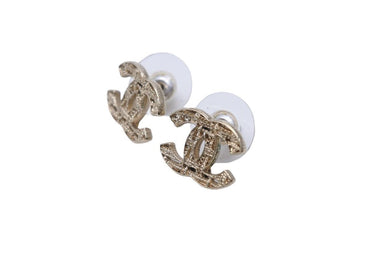 極美品 CHANEL シャネル ピアス ココマーク 15P プレート アクセサリー ジュエリー ロゴ チェーン 小物 GP ゴールド 中古 43474